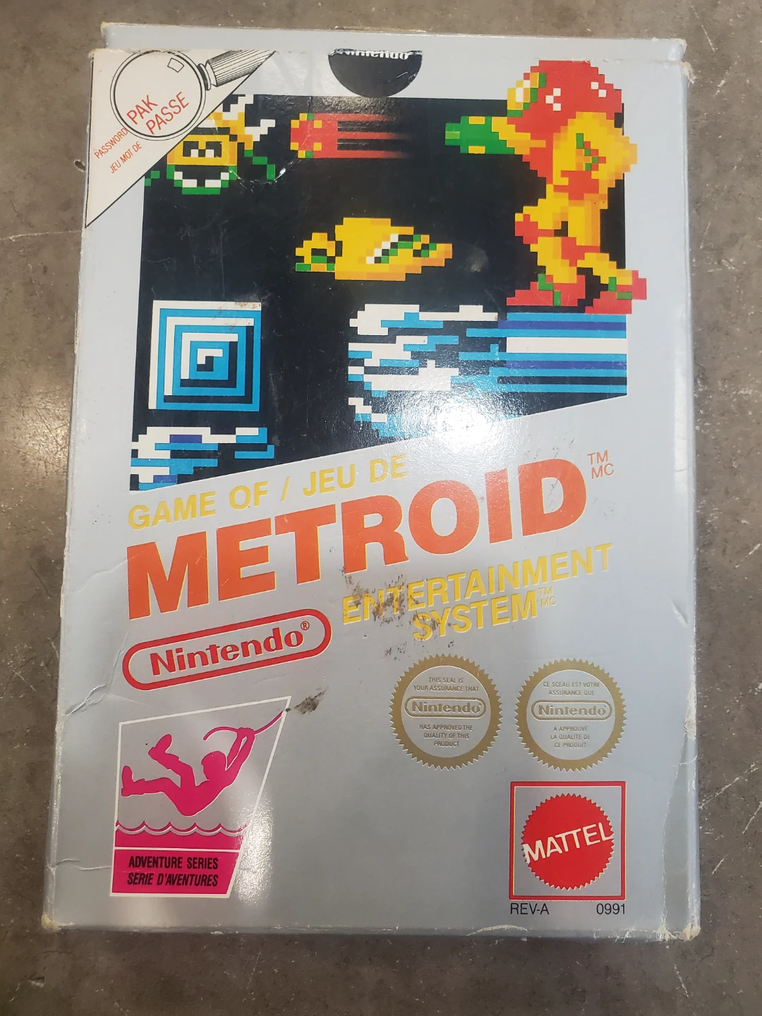Nintendo Metroid NES Game with Box