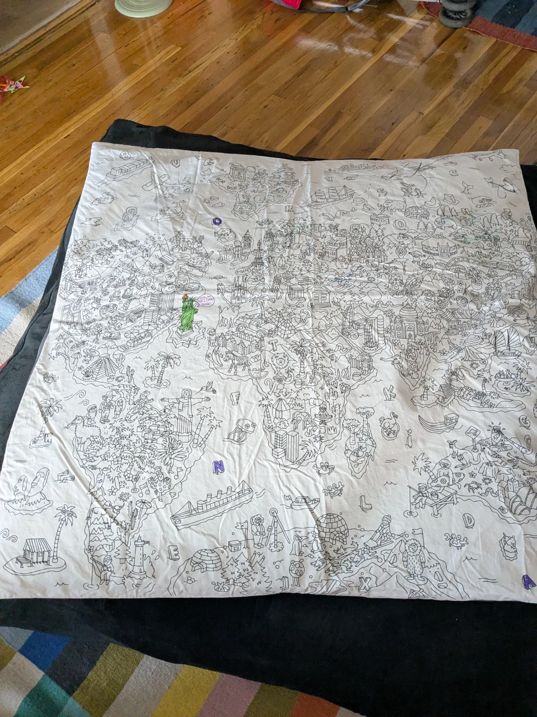 Omy & Mézamé Coloring Map Play Mat