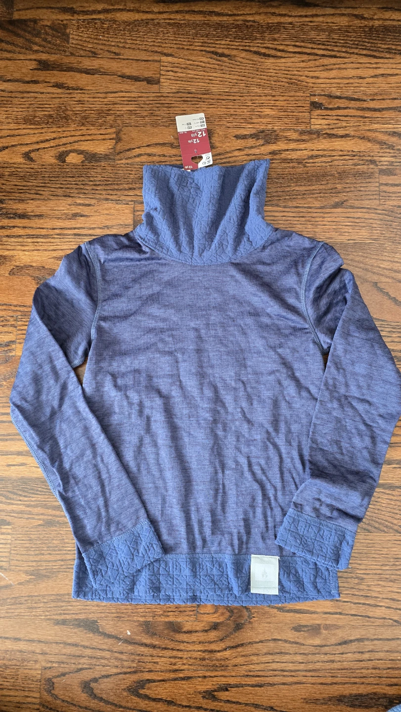 Decathlon Quechua Kids Blue Turtleneck Top Size 12 Years