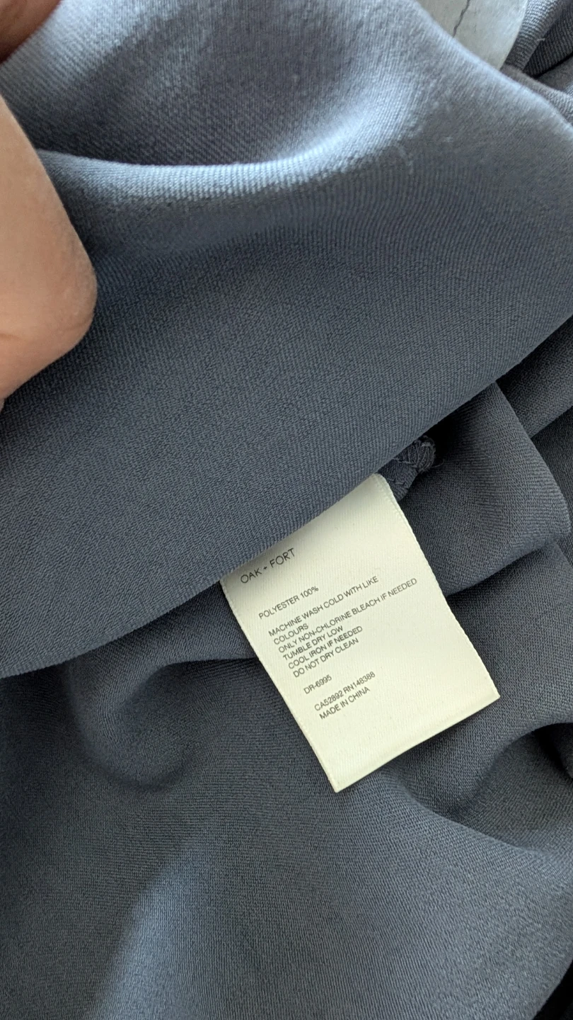 Oak + Fort Grey Satin Slip Dress - Size S - photo 4