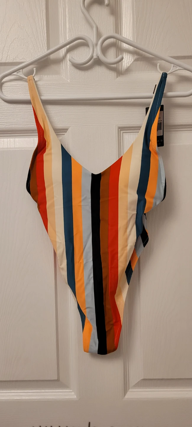 Relleciga Multi Striped One Piece Swimsuit - Size S