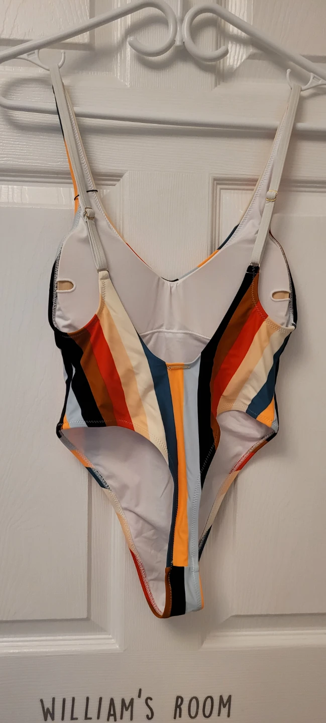 Relleciga Multi Striped One Piece Swimsuit - Size S - photo 2