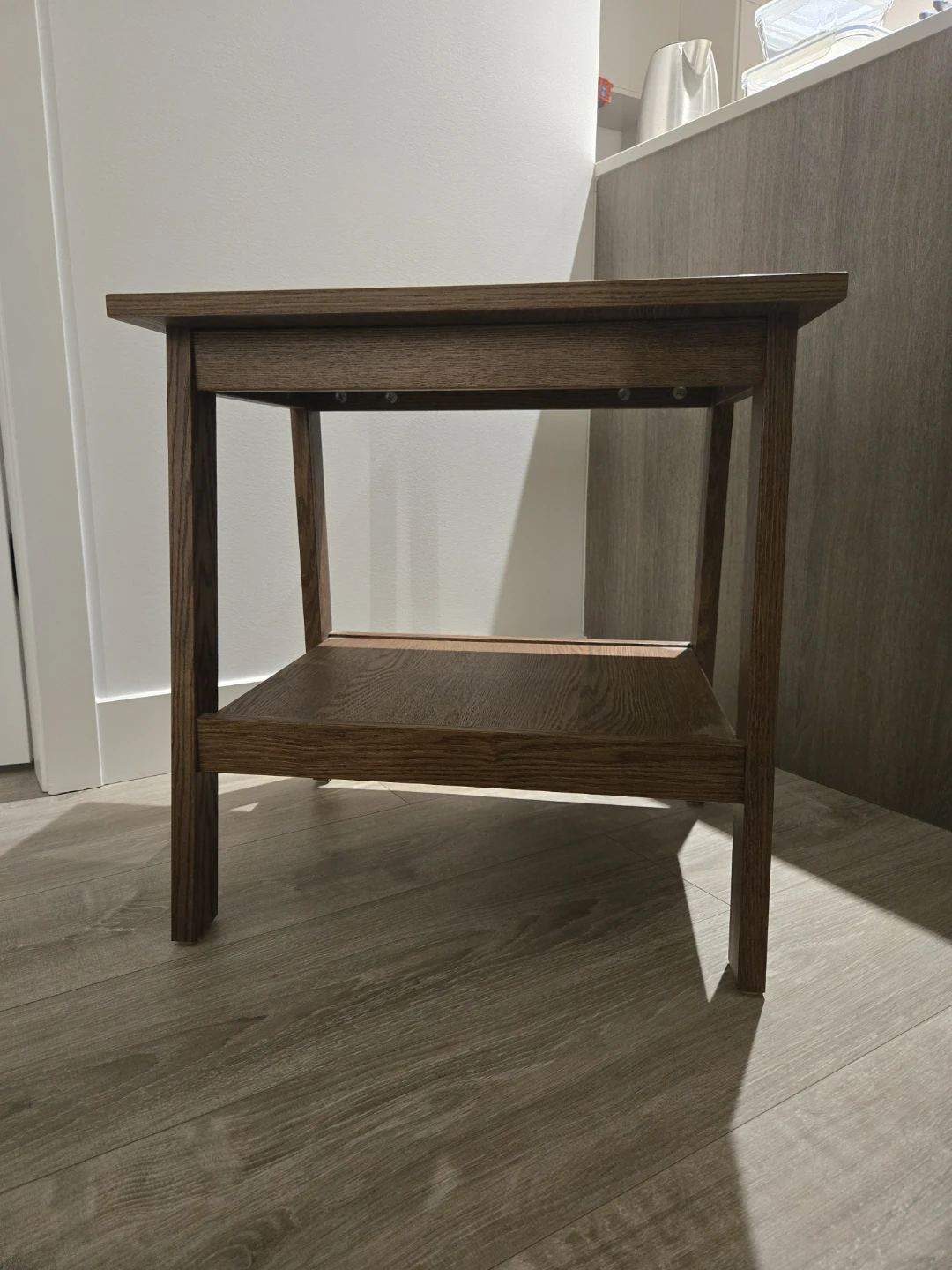 Wooden Side Table with Shelf