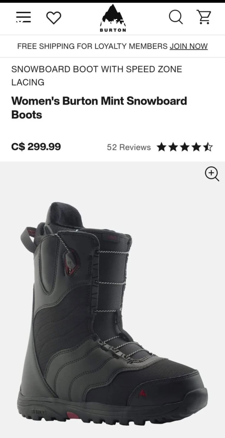 NEW! Burton Snowboard Boots (US7) SPEED LACING