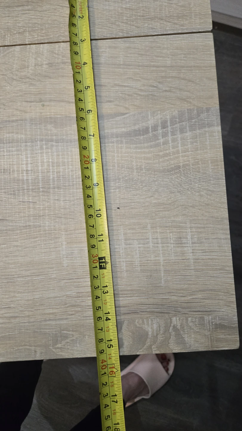 Light Wood Folding Table with Black Metal Legs - photo 4