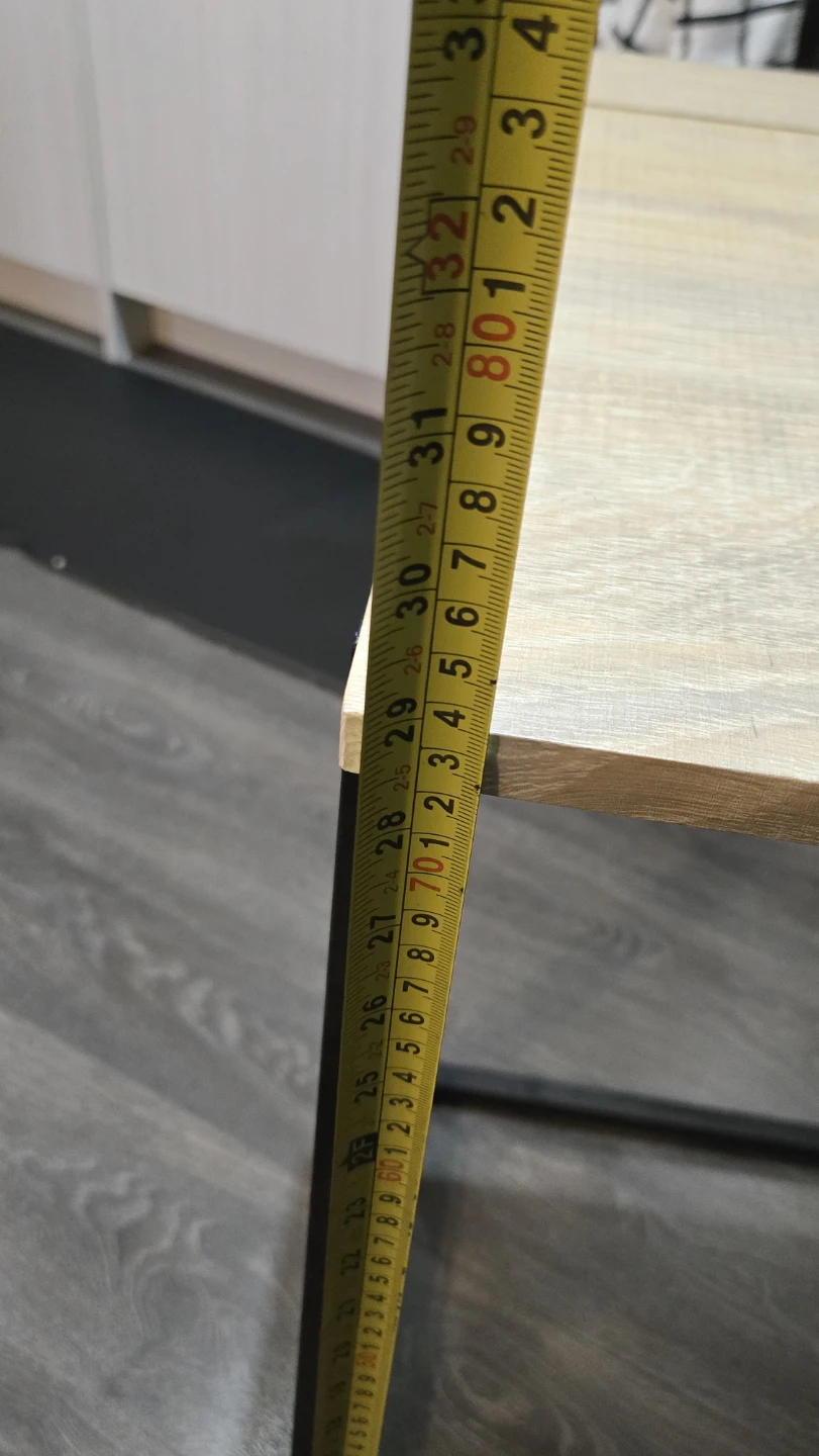 Light Wood Folding Table with Black Metal Legs - photo 5