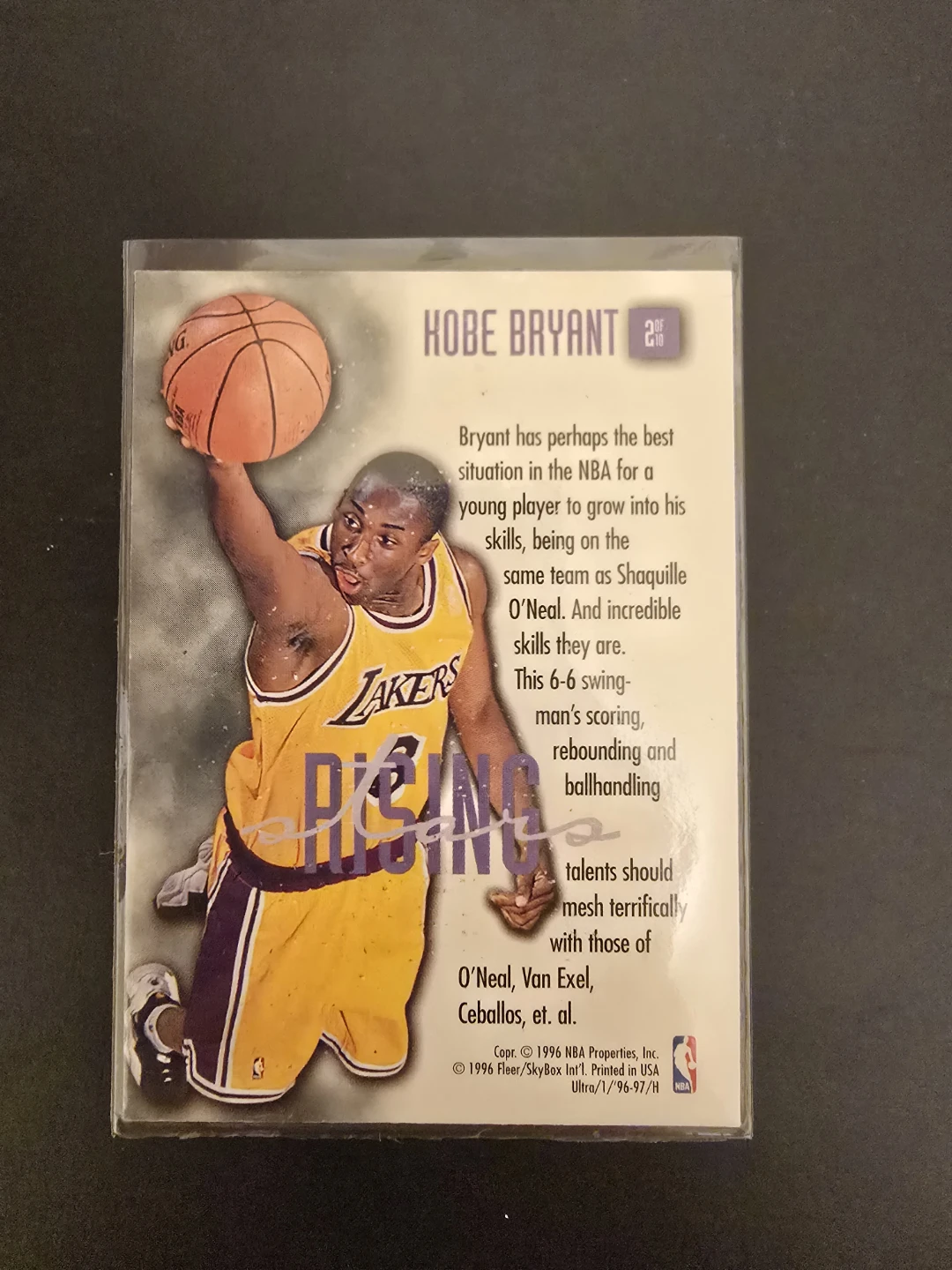 1996Fleer RisingStars "Kobe Bryant" Missing Foil Basketball Card - photo 2
