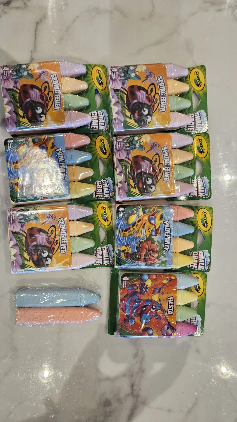 Crayola Sidewalk Chalk - Spring Fever & Pool Party Sets