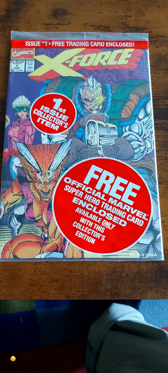 X-Force Comic Issue #1 with Free Sunspot & Gideon trading card.