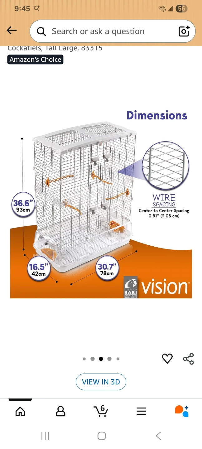 Vision Bird Cage - Tall Large - photo 2