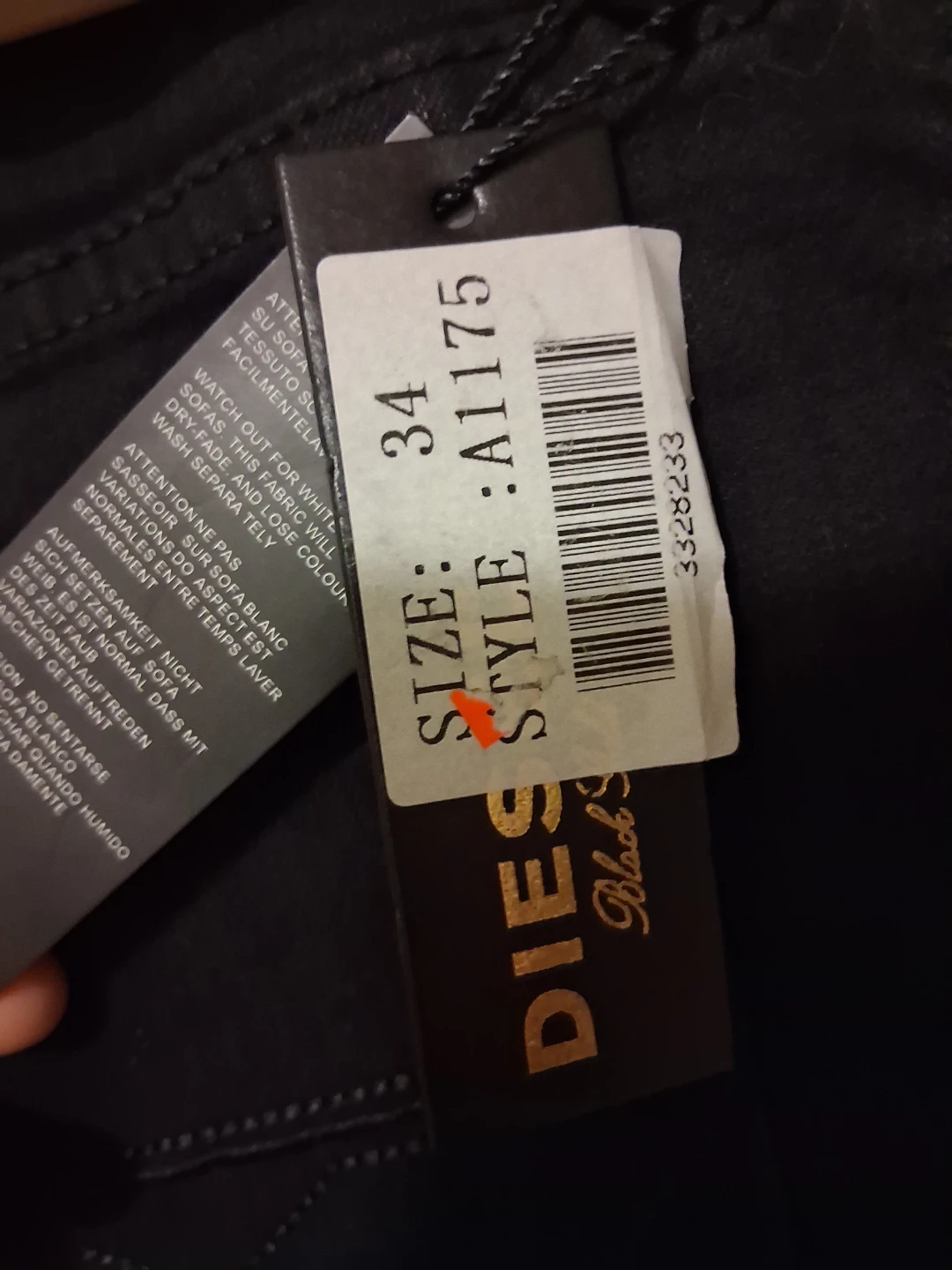 Diesel Black Denim Division Jeans - Size 34 - photo 2