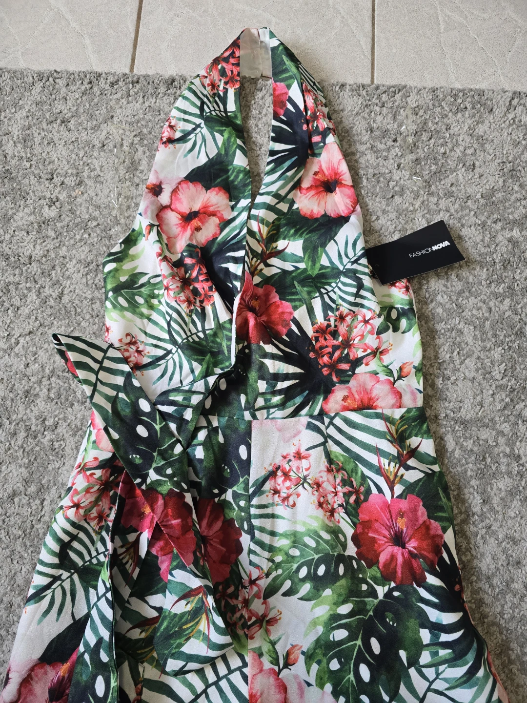 Fashion Nova Tropical Halter Jumpsuit - photo 2