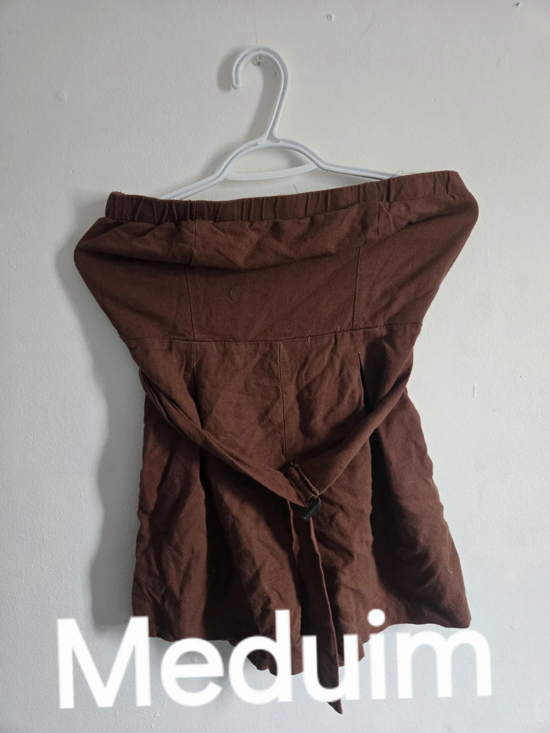 Brown Strapless romper - Medium