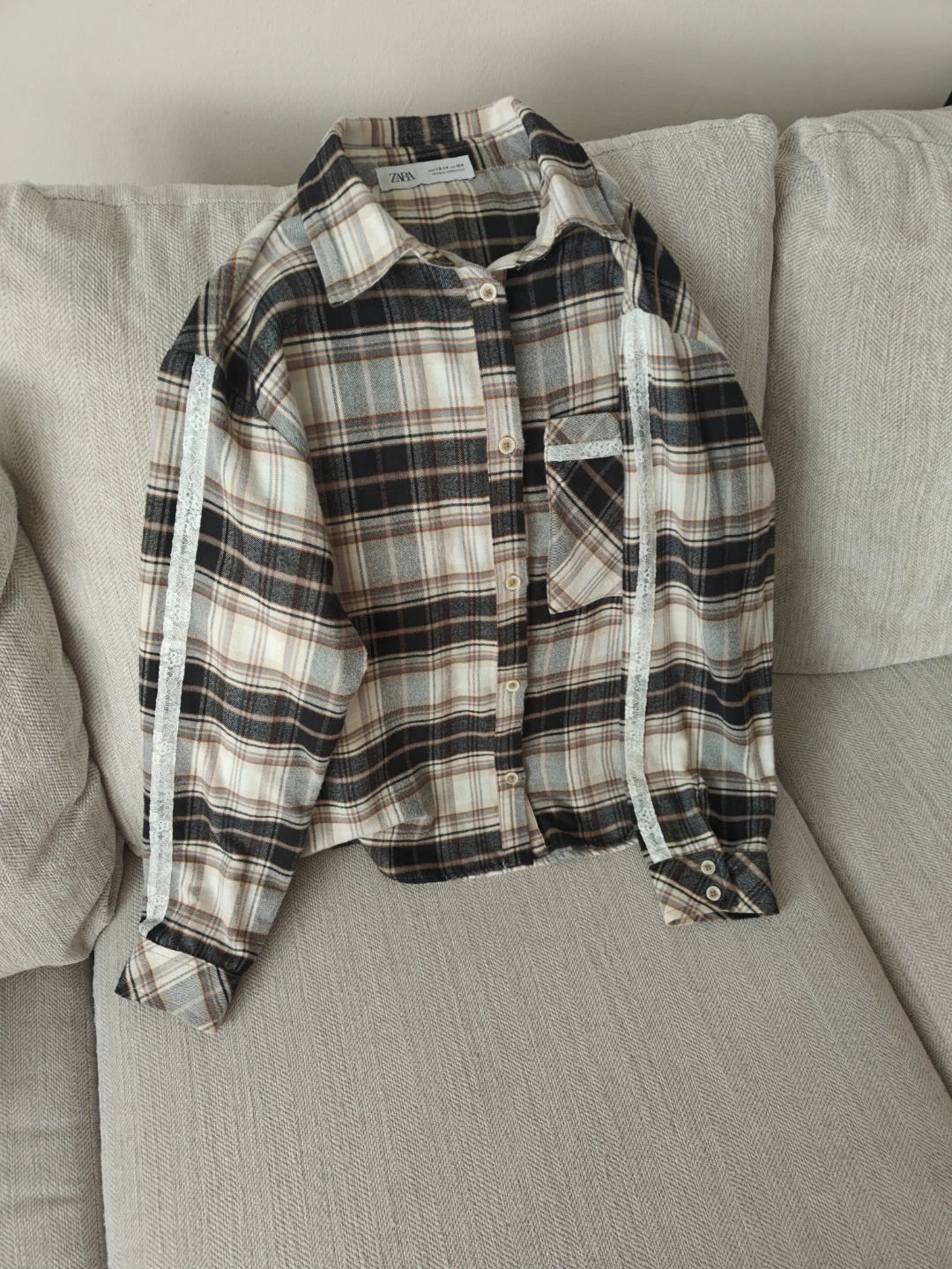 ZARA Plaid Button-Up Shirt - Size 13-14 - photo 2