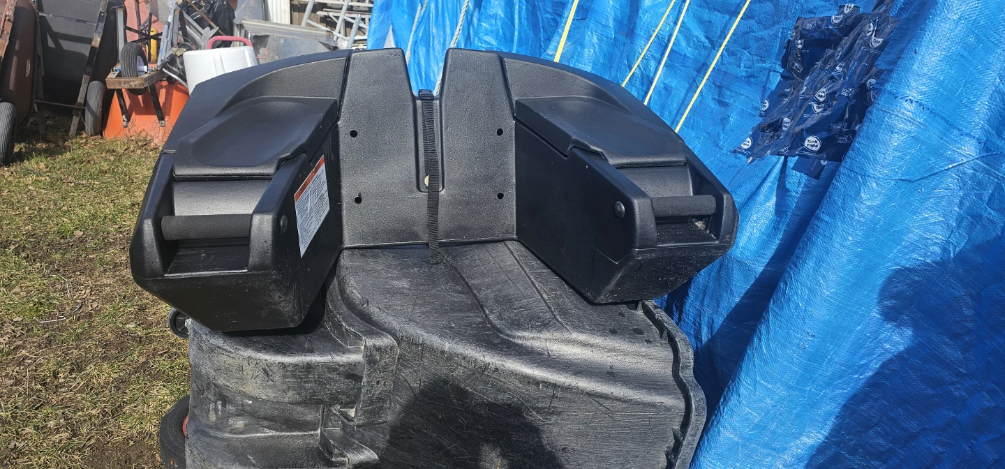 ATV Black Hard Case Lounger and Back Storage Box