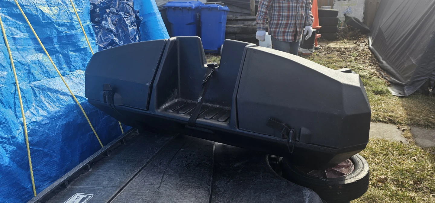 ATV Black Hard Case Lounger and Back Storage Box - photo 2