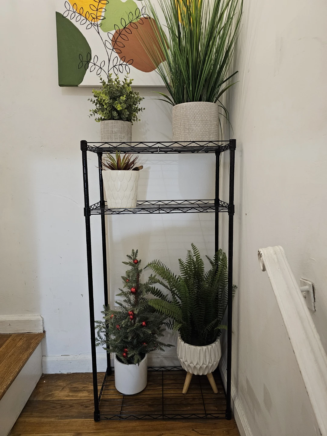 Black Wire Storage Shelf Unit