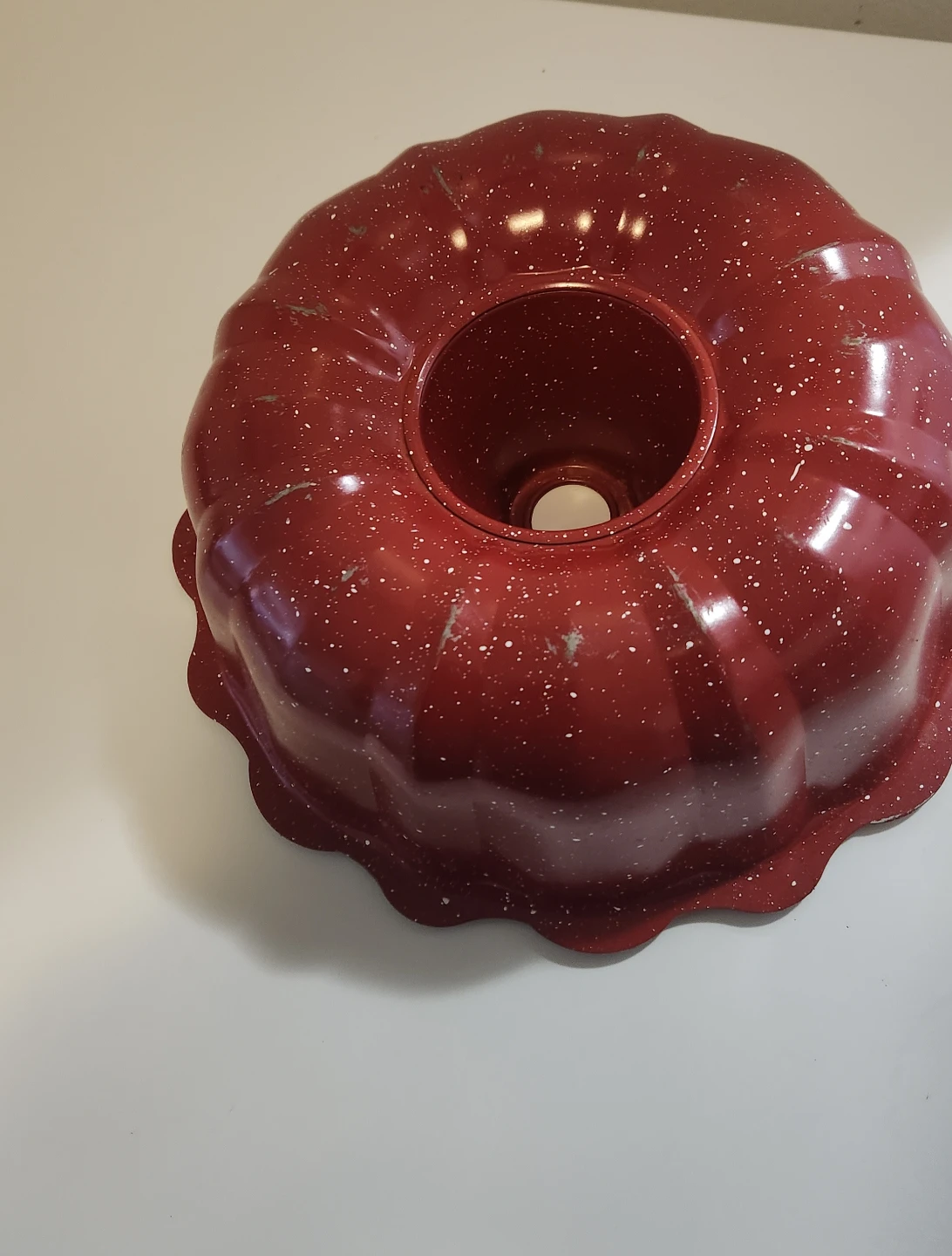 Red Speckled Bundt Cake Pan - photo 2