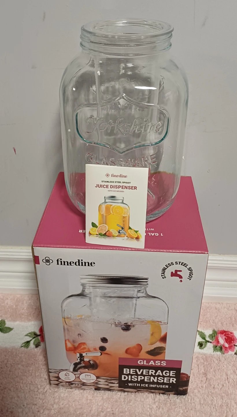 Finedine Glass Beverage Dispenser with Ice Infuser - photo 2