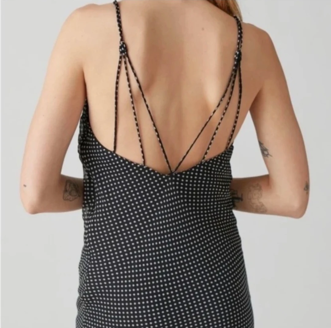 Urban Outfitters Rosalie Maxi Slip Dress Black polka - photo 3