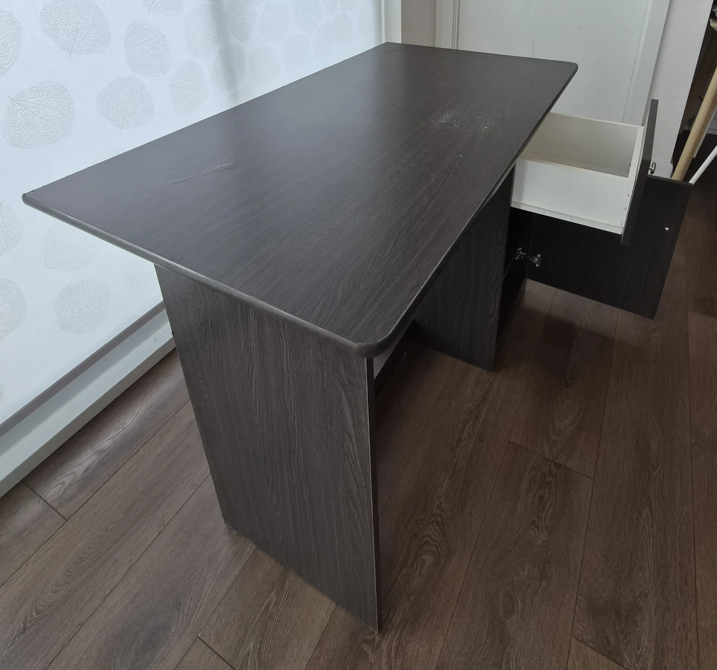 Dark Brown Desk with Drawers - photo 5