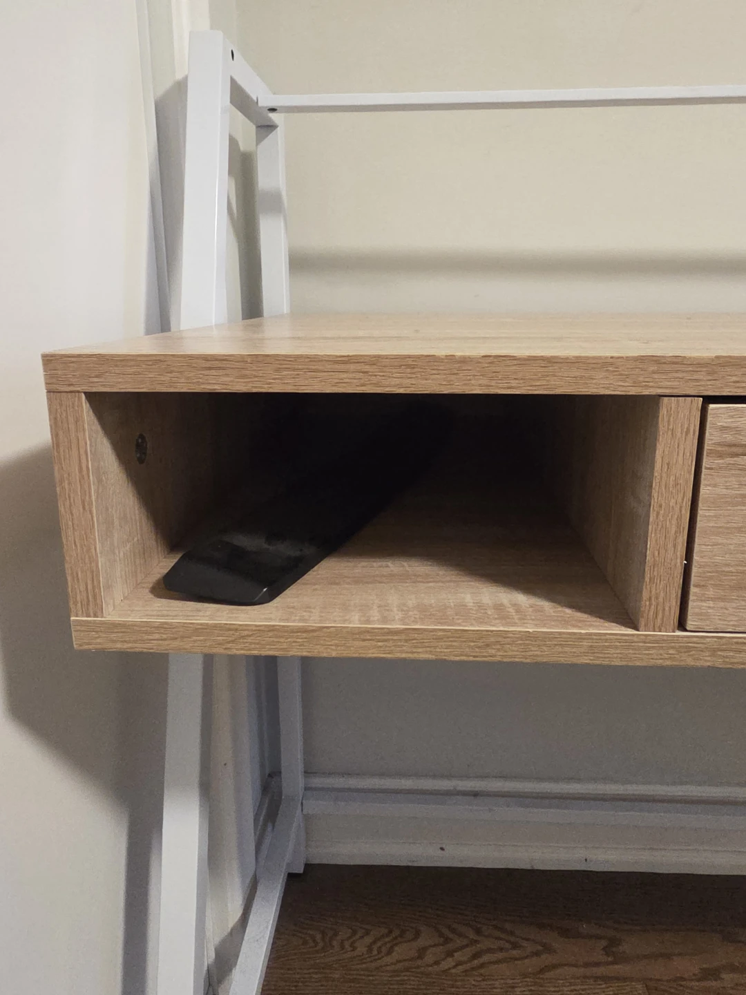 Compact Wood Grain Desk with Storage Drawer - photo 2