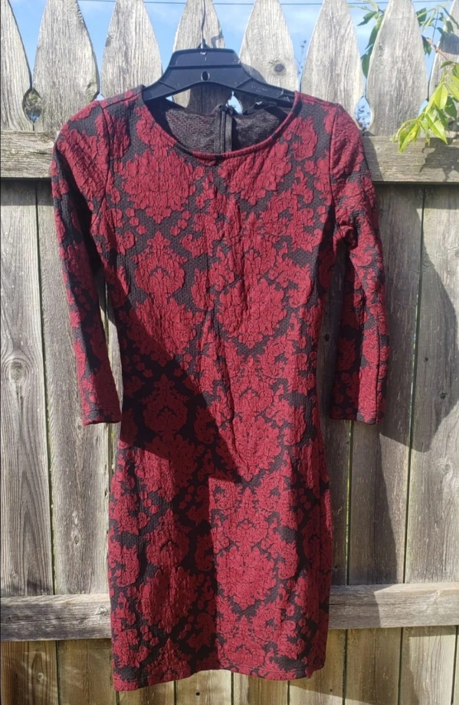 Women's Long Sleeve Jacquard Dress