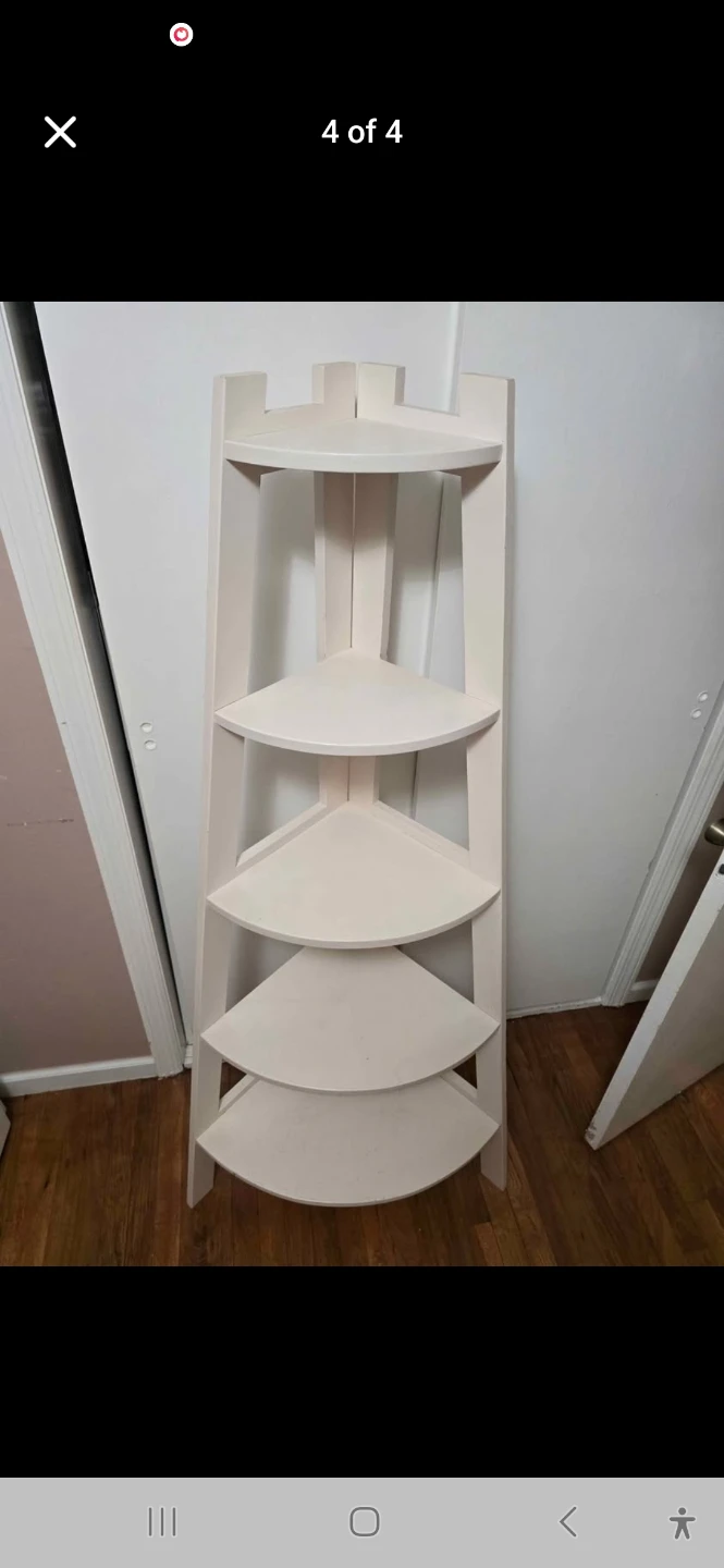 White 5-Tier Corner Shelf