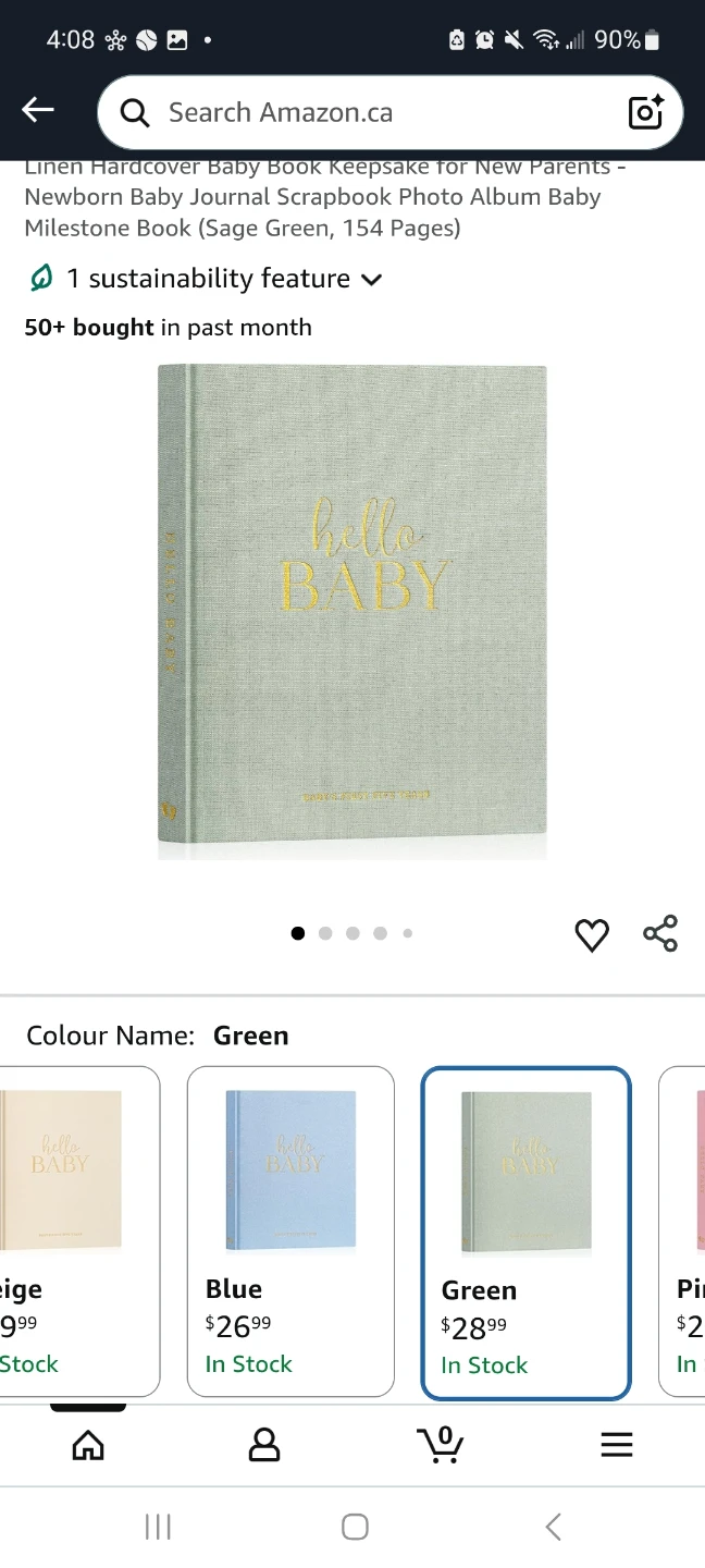 Brand New Hello Baby Linen Hardcover Journal 🥕
