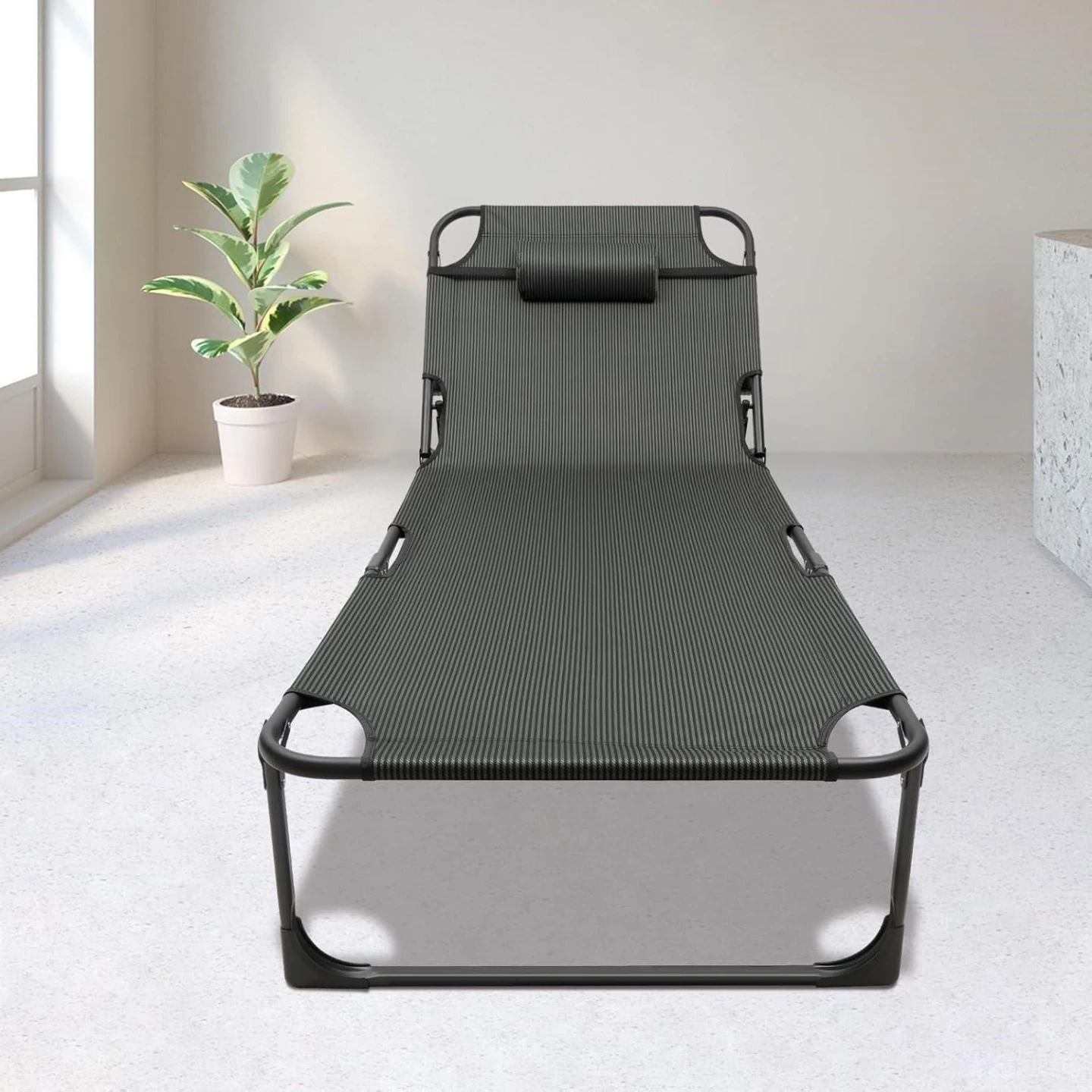 Leo IRis Stripe Folding Bed 180x60cm