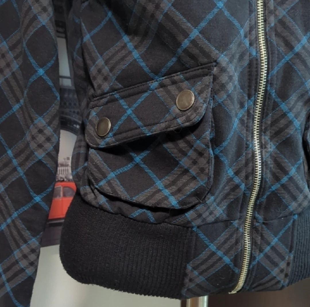 Streetwear Society Plaid Bomber Jacket - photo 2