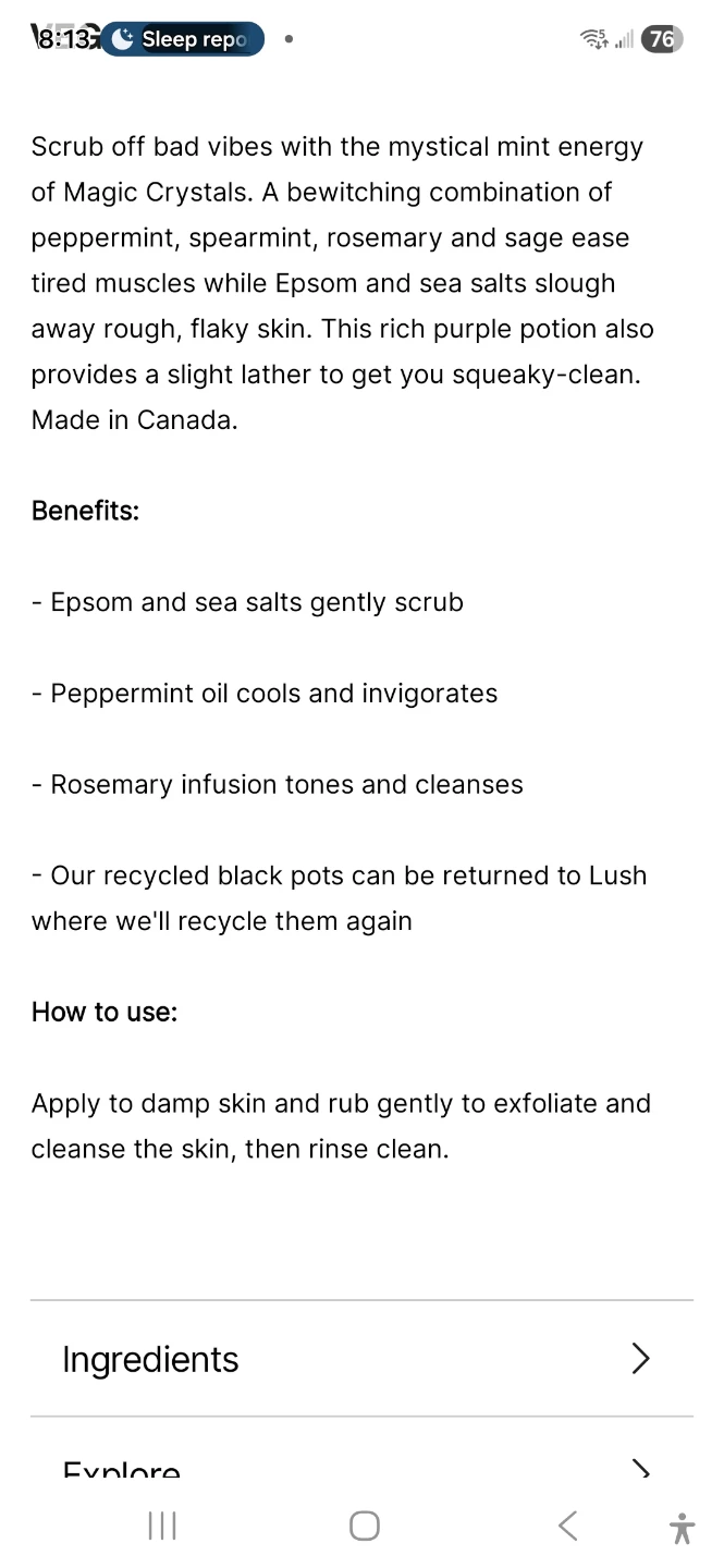 LUSH Magic Crystals Body Scrub - 130g - photo 2