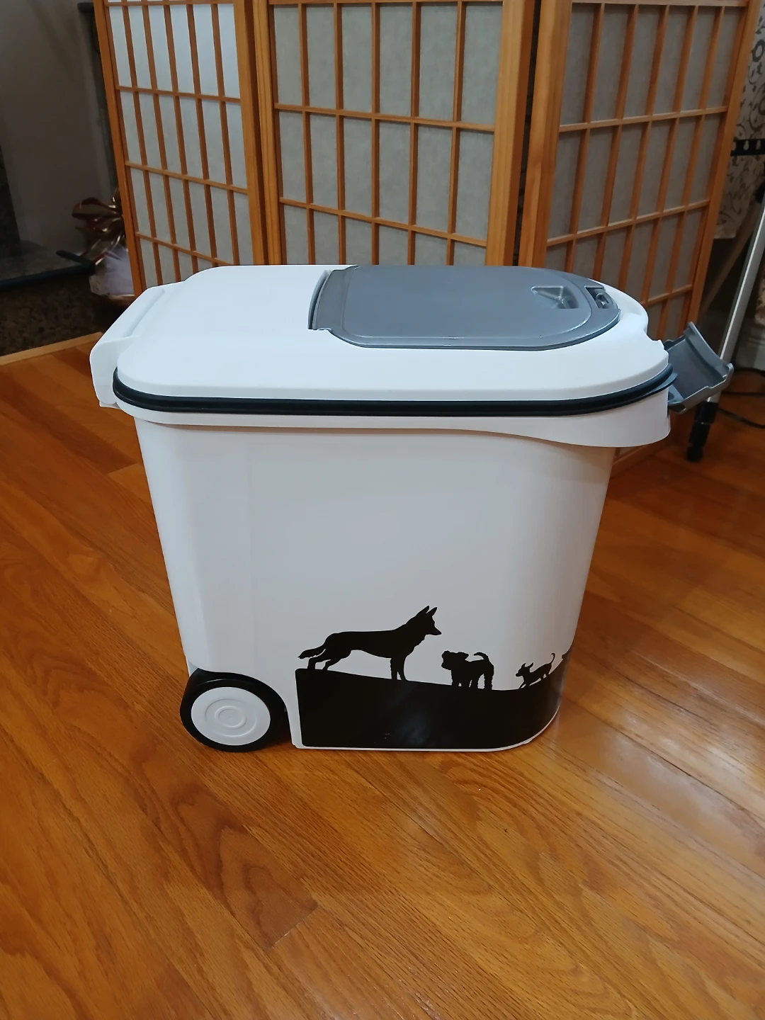 Pet Food Storage Bin with Wheels - photo 5