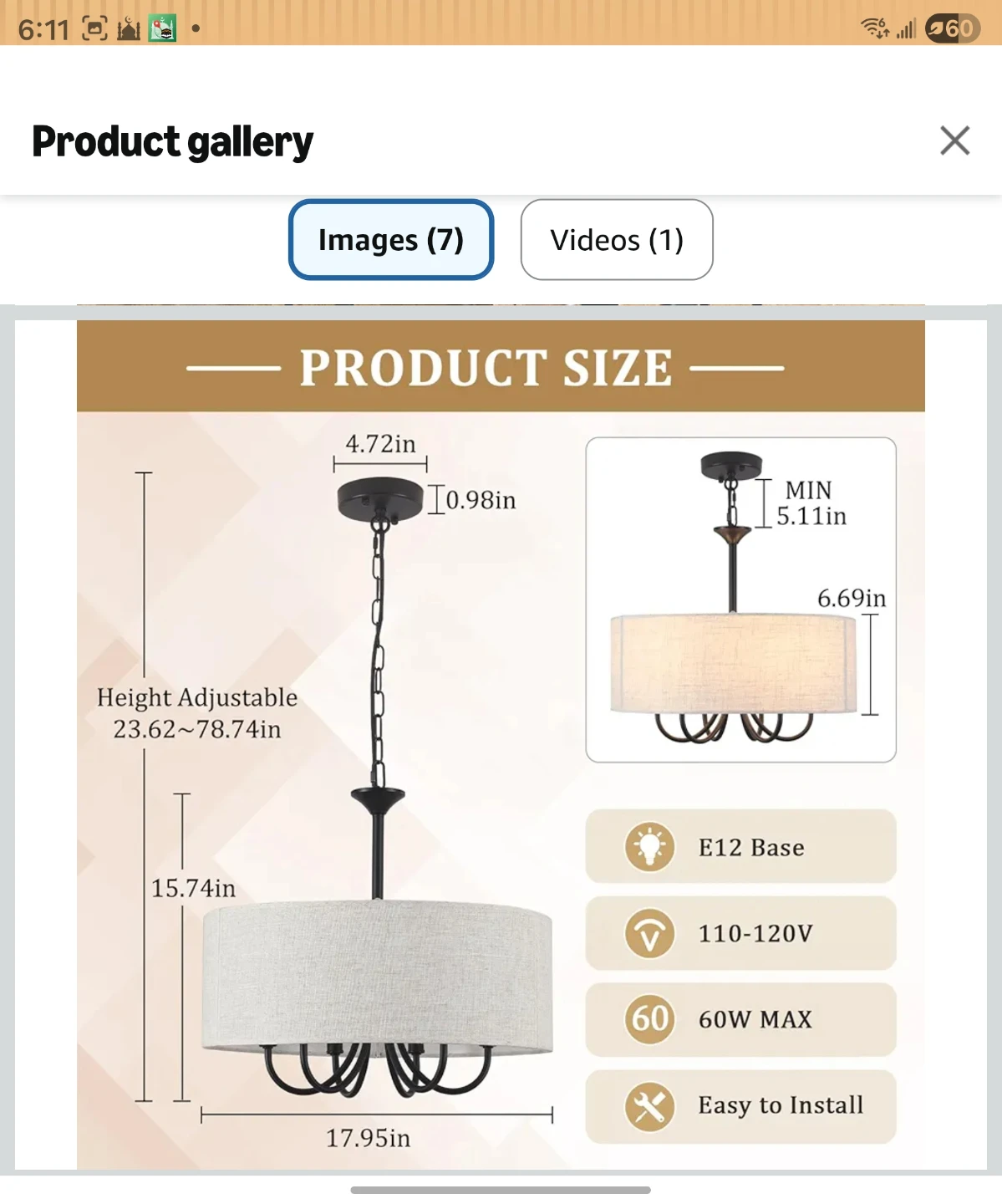 Drum Pendant Light Fixture - photo 3