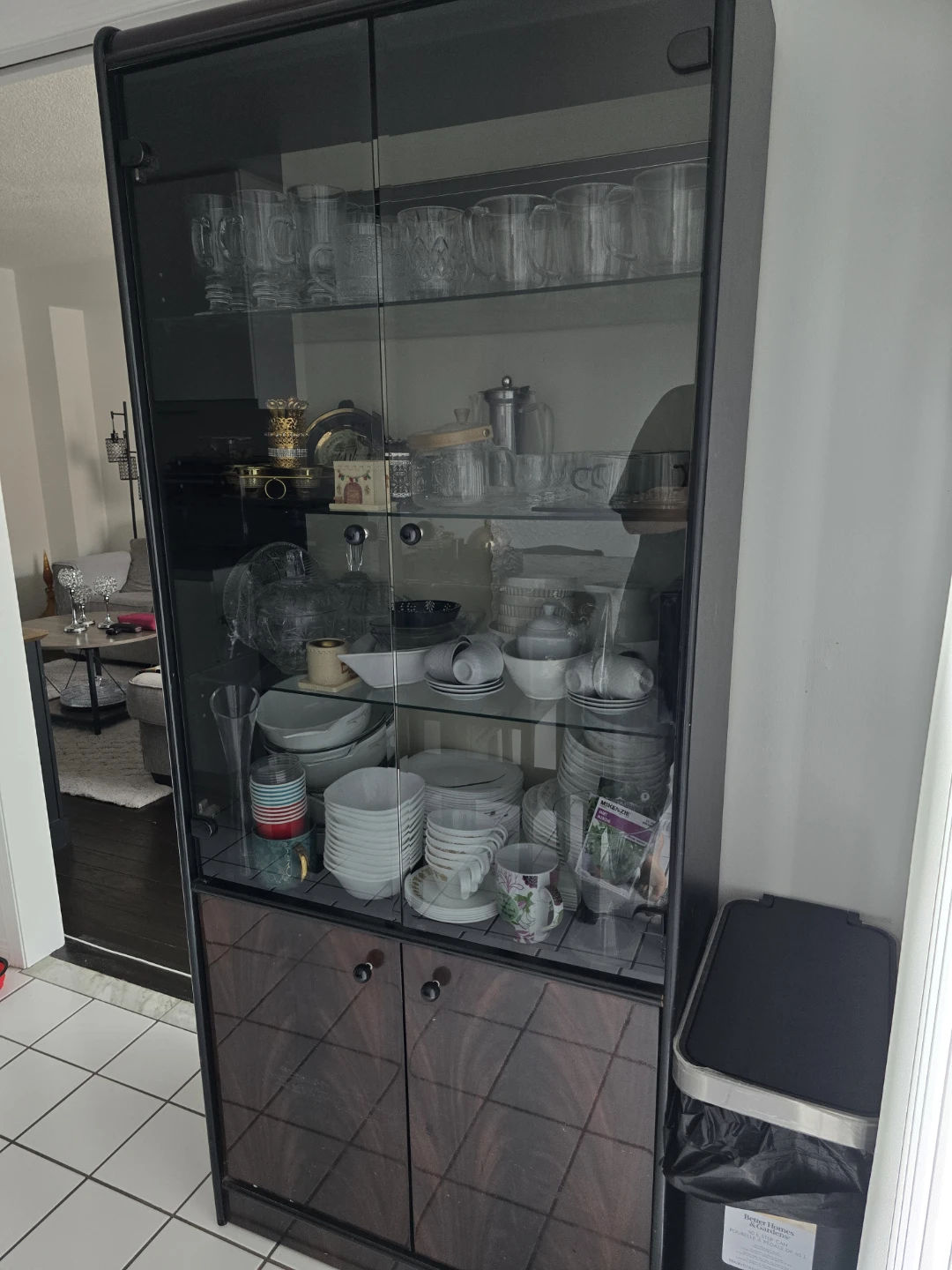 Glass Display Cabinet / China Cabinet – Wood with Glass Shelves - photo 4