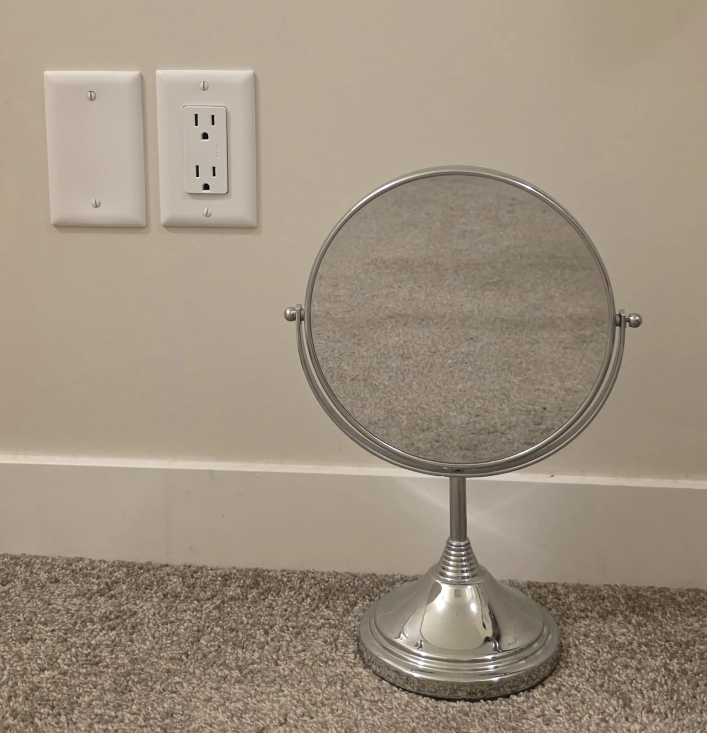 Silver Tabletop Mirror