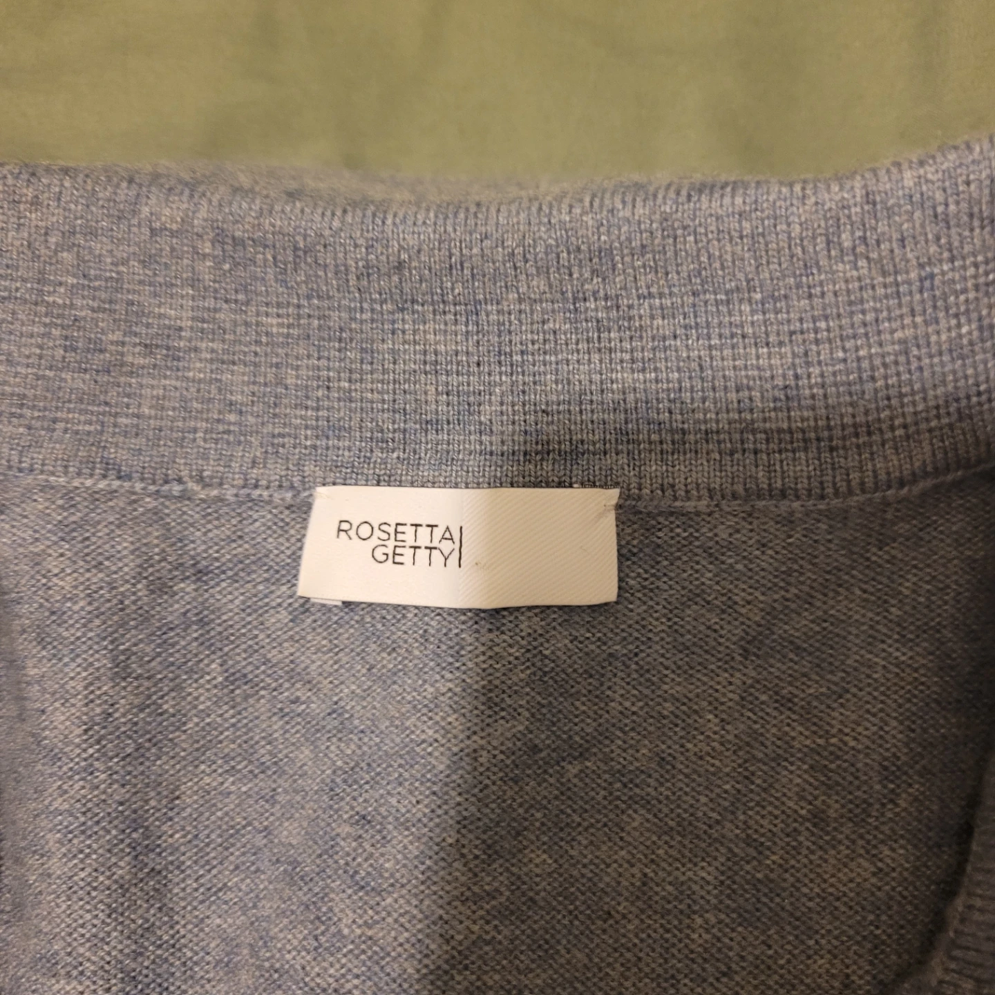 W/small Rosetta Getty Blue Wool & Cashmere Collared Shirt - photo 3