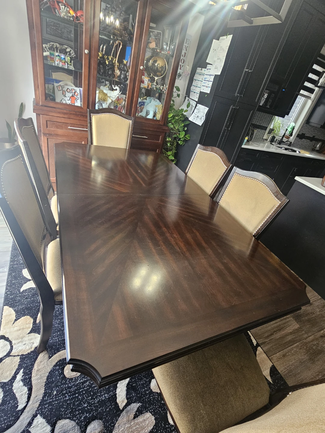 Wooden Dining Table with 6 Chairs - photo 2