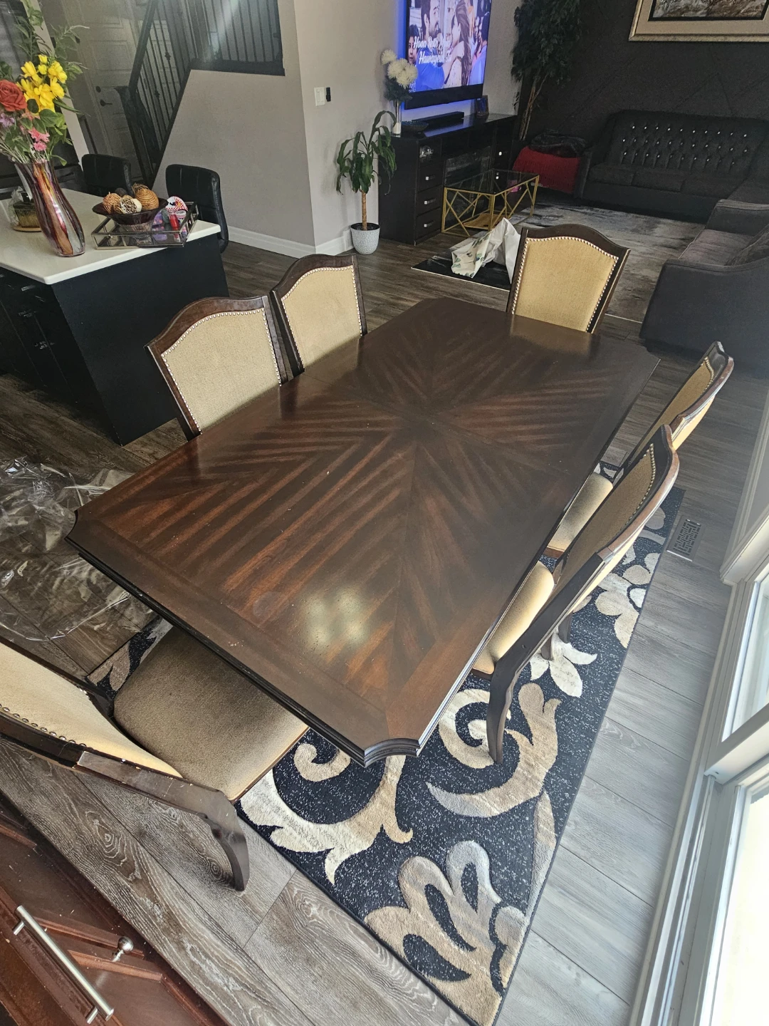 Wooden Dining Table with 6 Chairs - photo 3