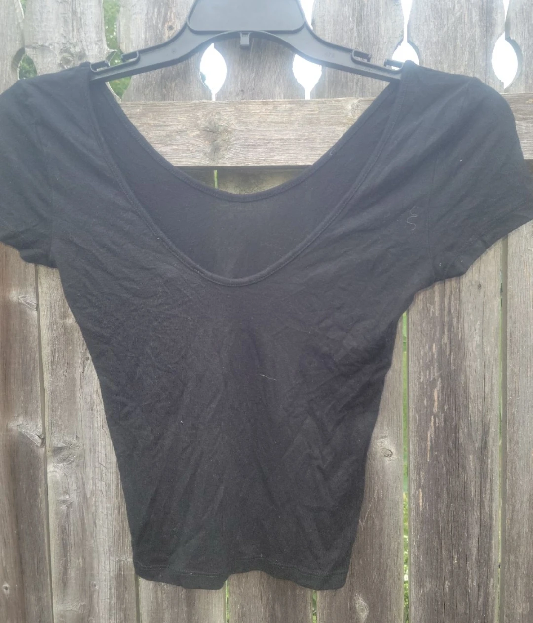 Black Express Short Sleeve Crop Top - Size S - photo 2
