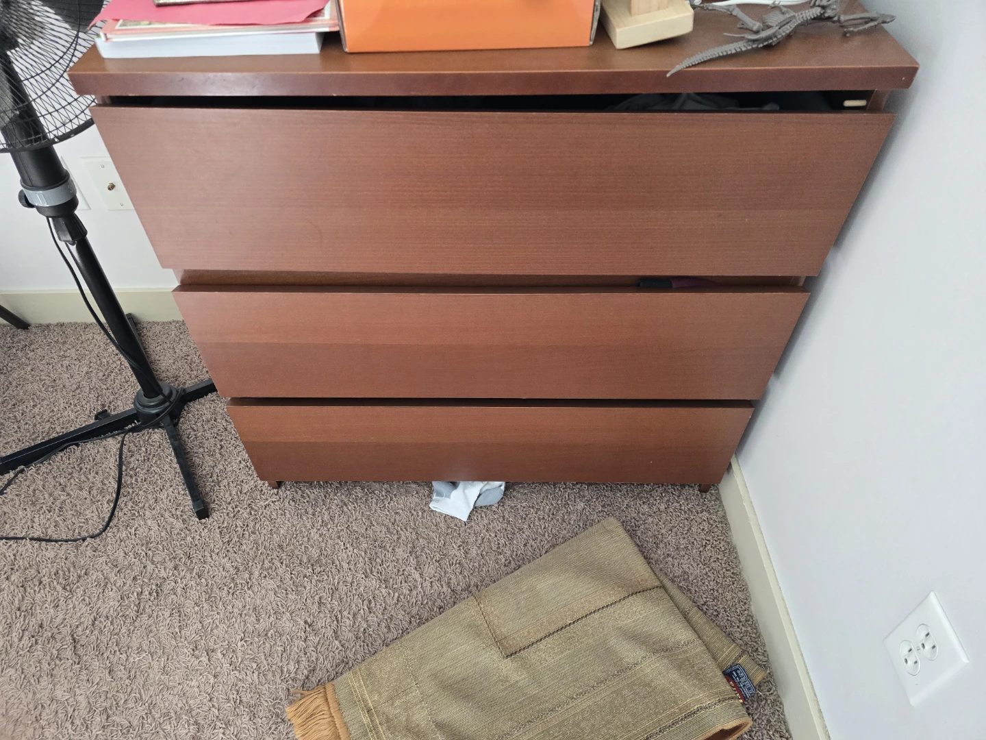 Wooden 3-Drawer Dresser