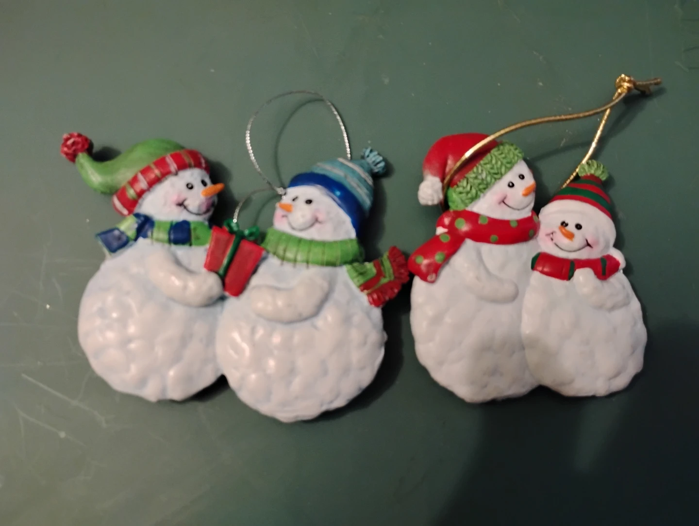 2 SNOWMAN CHRISTMAS TREE ORNAMENTS, #3.