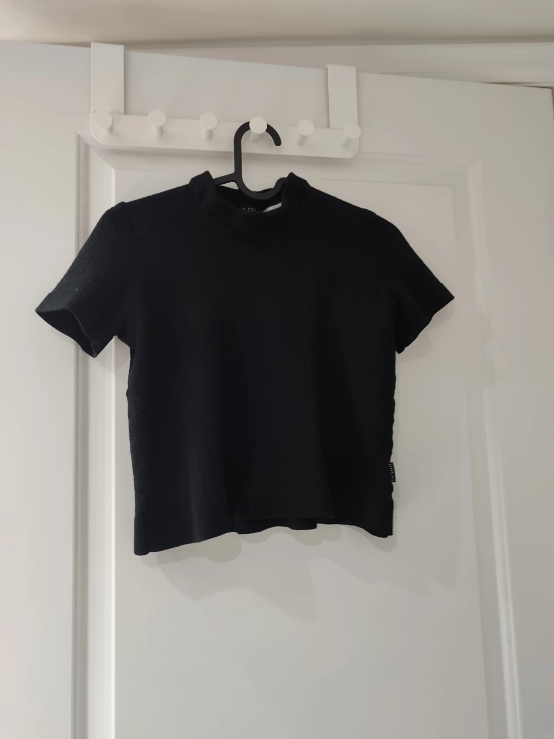 Ted Baker Black Short Sleeve Mock Neck Top Size 1