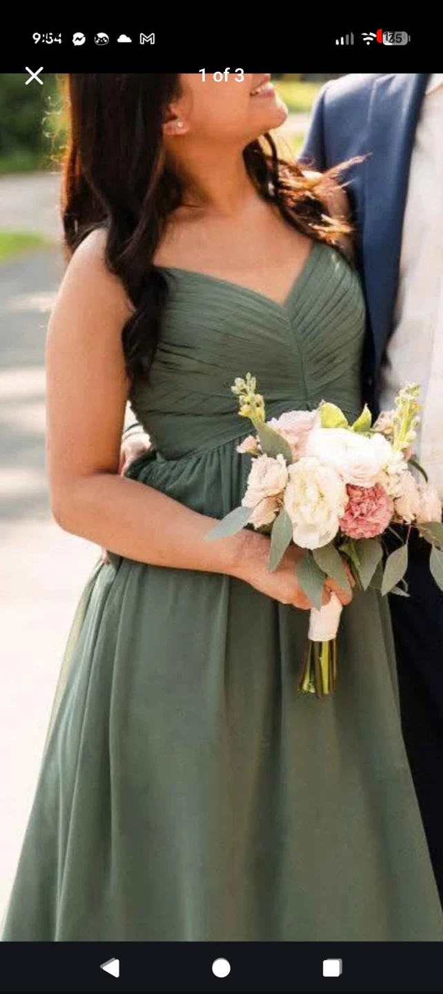 Alia Try-on Dress - Eucalyptus Chiffon - photo 3