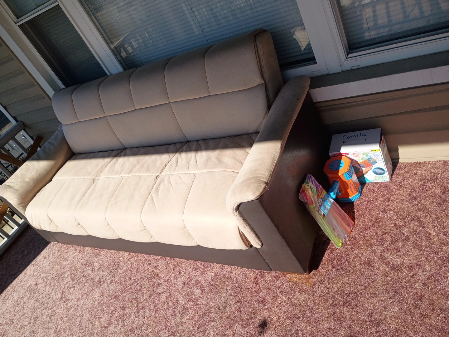 Beige Sofa Convertible