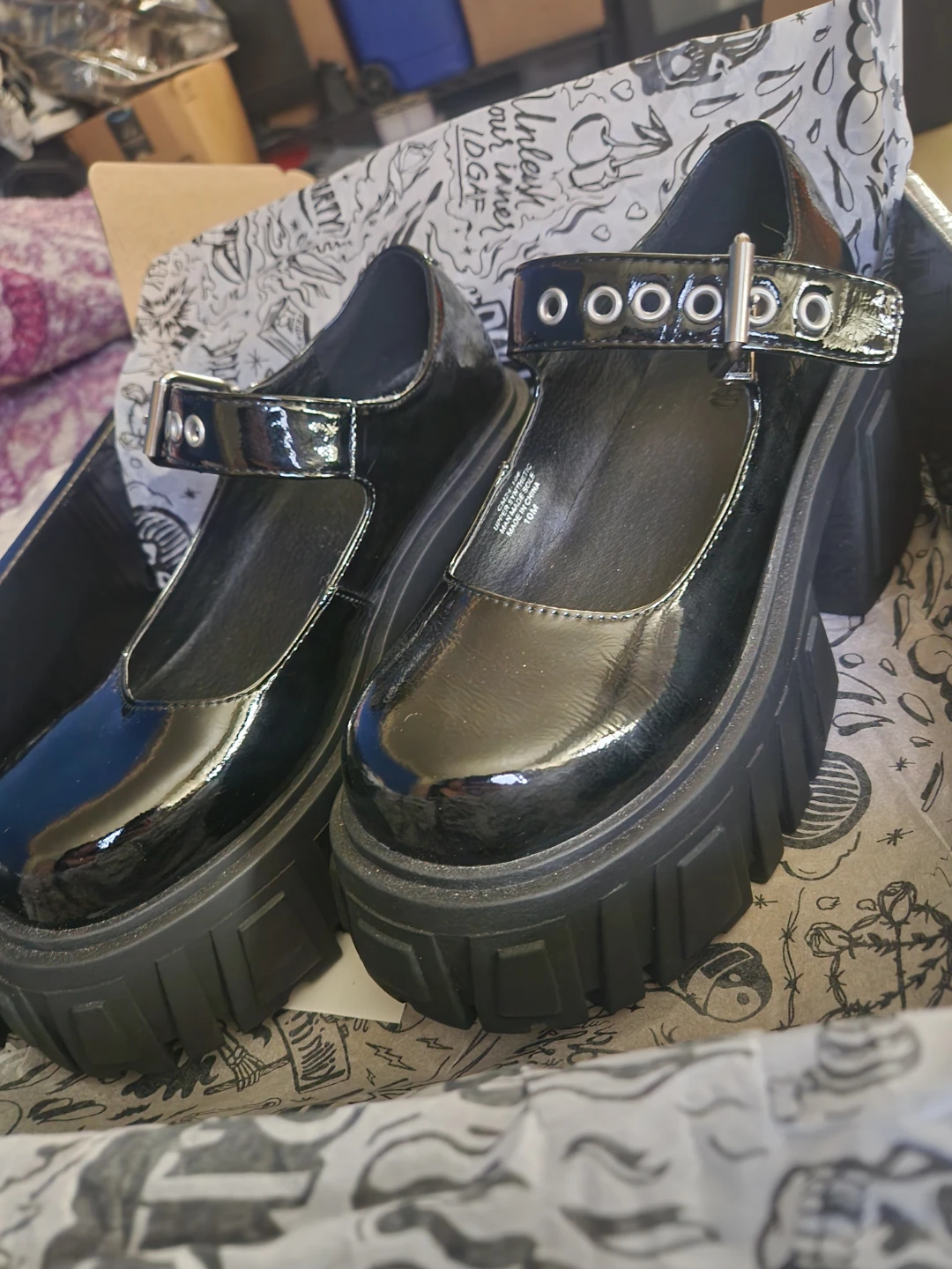 Dolls kill Platform mary janes size 10 - photo 5