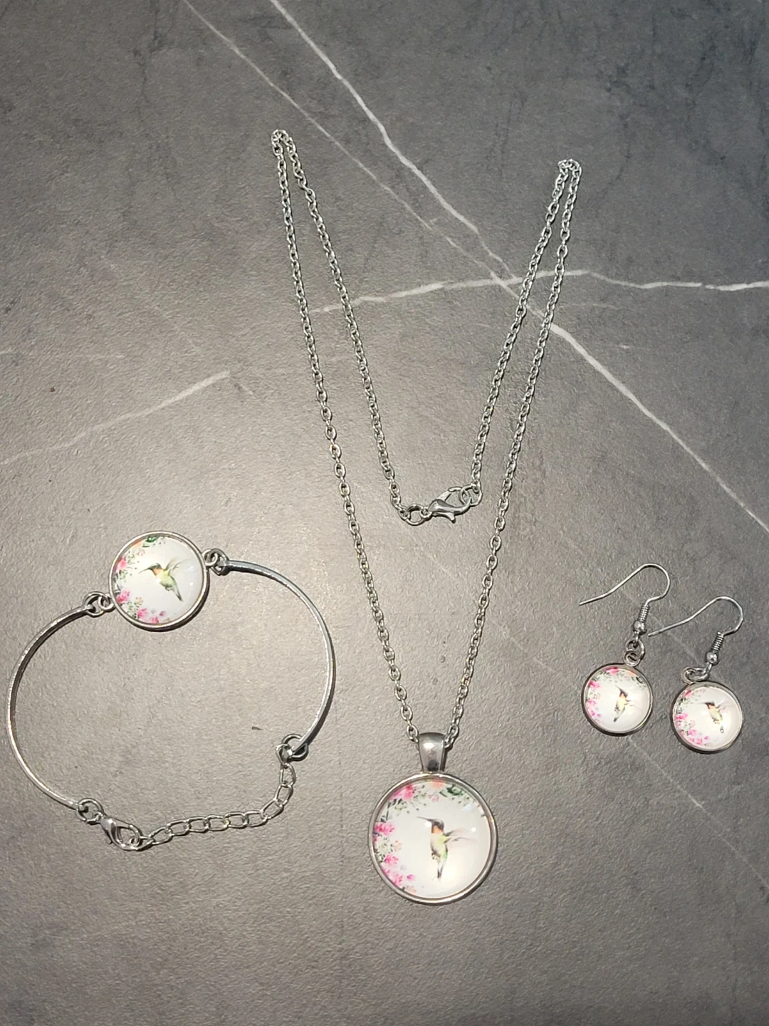 Beautiful Hummingbird Jewelry Set