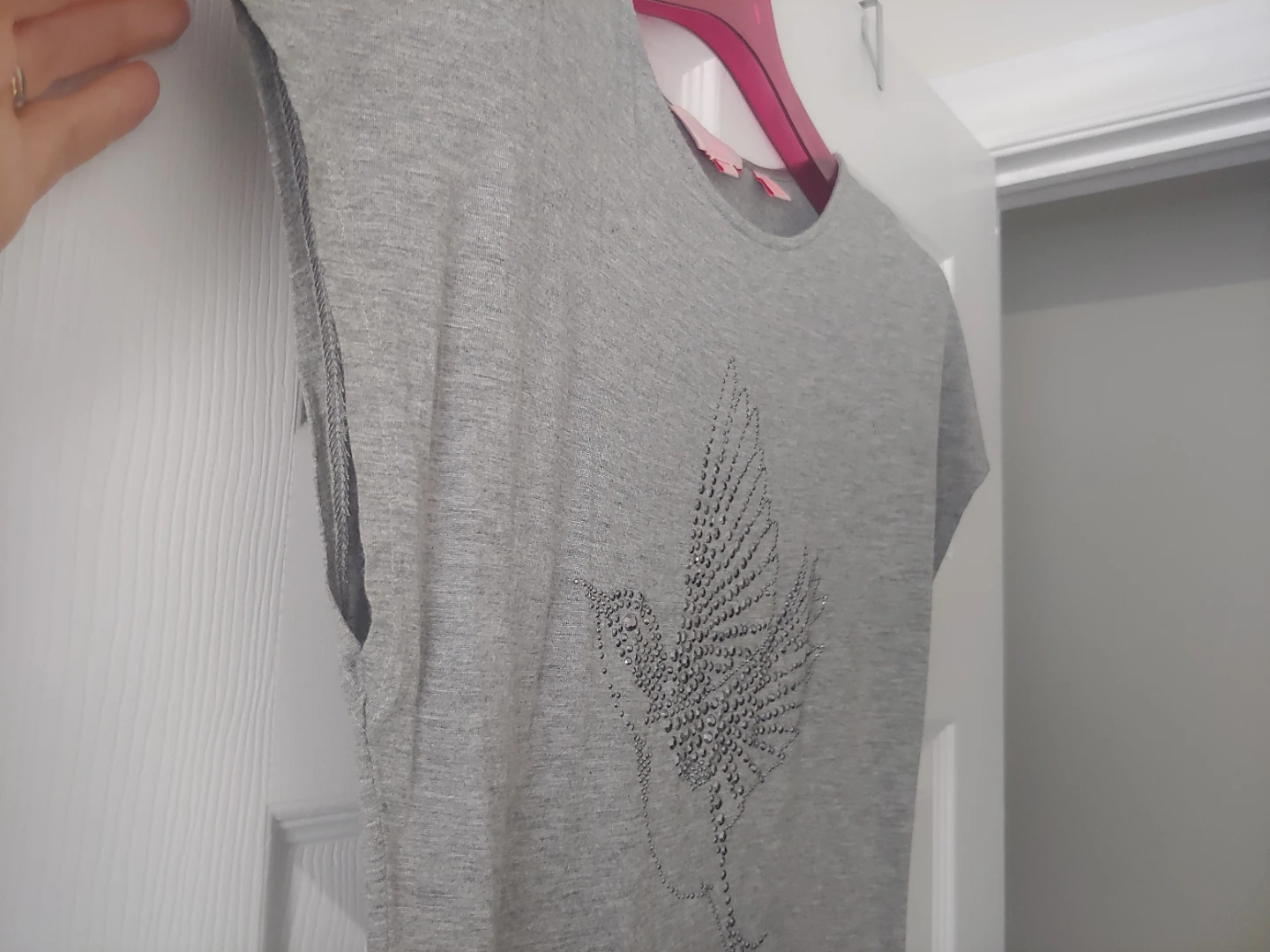 Ted Baker London Grey Rhinestone Bird T-Shirt Size 0 - photo 4