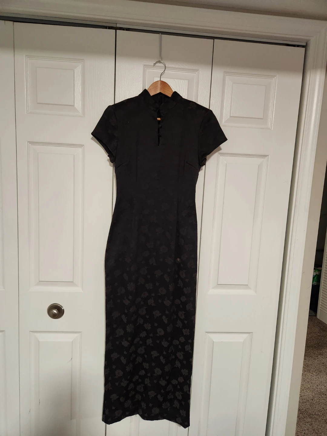 Black Asian-style Cheongsam Dress