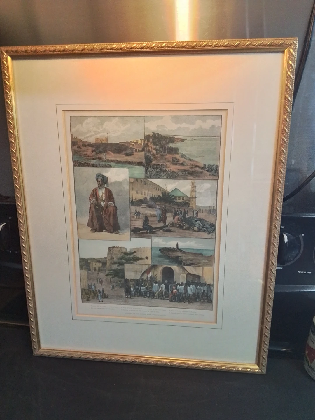 Antique Framed Print: Scenes of the British East Africa Company